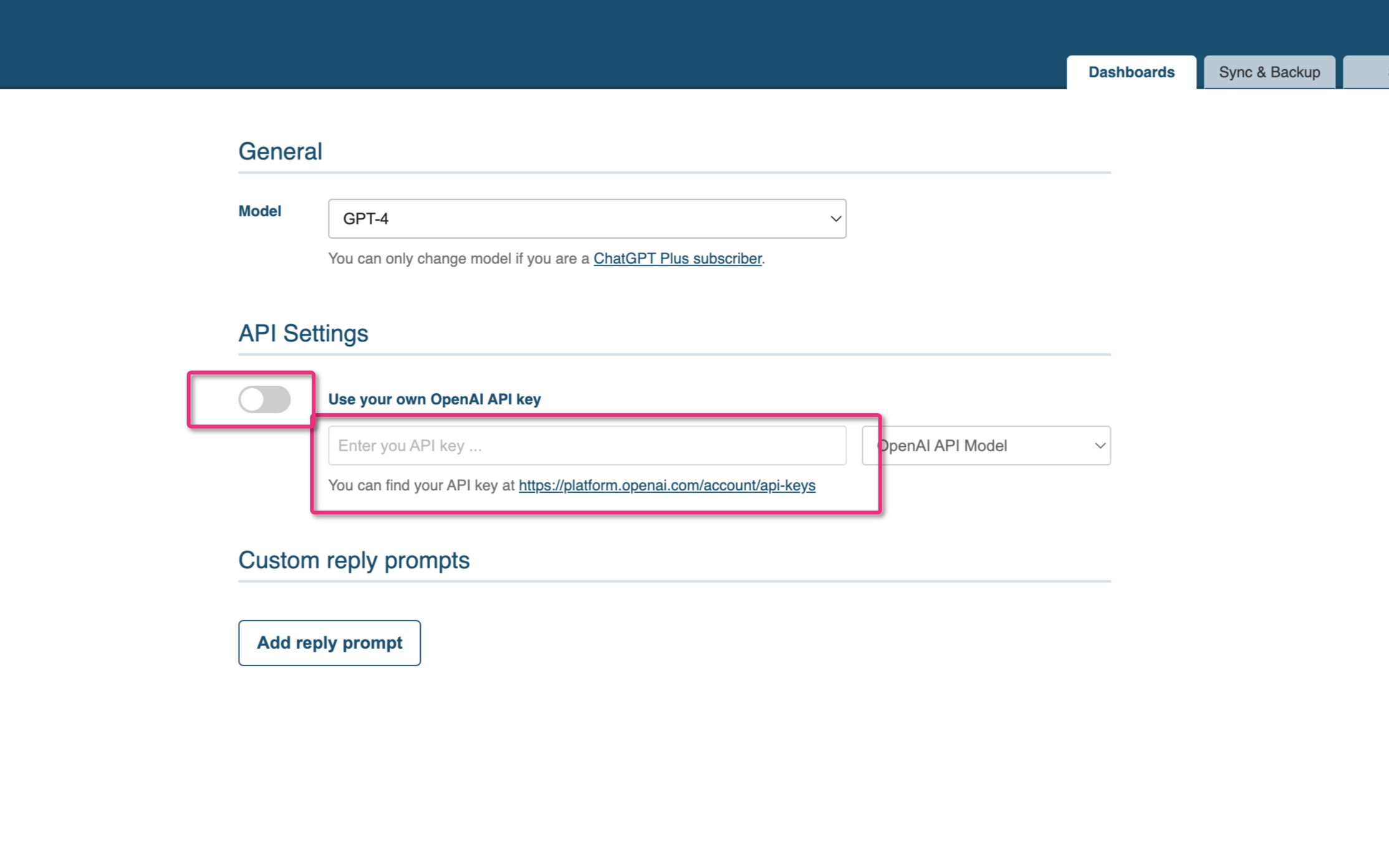 how-can-i-use-my-own-openai-api-key-cloudhq-support