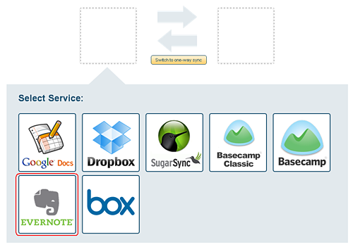 Click on Evernote icon